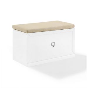 Crosley Furniture - Harper Entryway Bench White/Tan - CF6027-WH