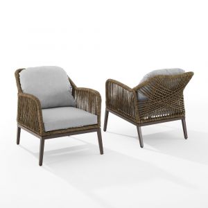 Crosley Furniture - Haven Outdoor Wicker Armchair - (Set of 2) - CO7361LB-LG