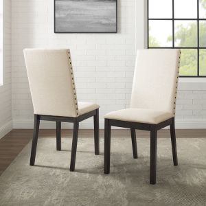 Crosley Furniture - Hayden 2Pc Upholstered Chair Set Slate - 2 Upholstered Chairs - CF501519-SL