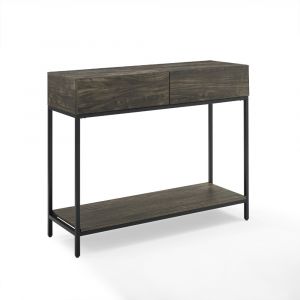 Crosley Furniture - Jacobsen Console Table Brown Ash/Matte Black - CF1311-BR