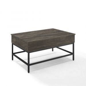 Crosley Furniture - Jacobsen Lift-Top Storage Coffee Table Brown Ash/Matte Black - CF1312-BR