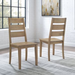 Crosley Furniture - Joanna 2Pc Ladder Back Chair Set Rustic Brown - 2 Ladder Back Chairs - CF501217-RB
