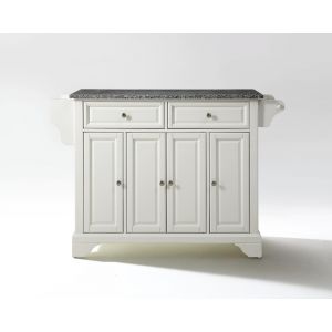 Crosley Furniture - LaFayette Solid Granite Top Kitchen Island in White Finish - KF30003BWH