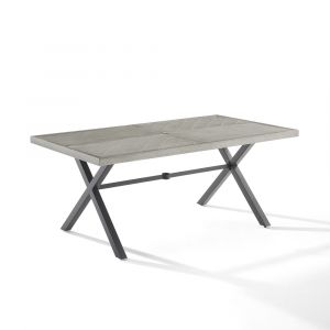 Crosley Furniture - Otto Outdoor Dining Table Gray/Matte Black - CO6292MB-GY