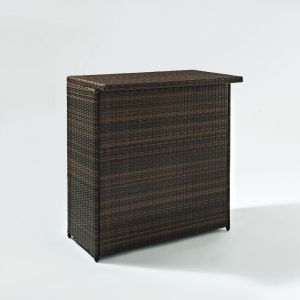 Crosley Furniture - Palm Harbor Outdoor Wicker Bar - CO7204-BR_CLOSEOUT