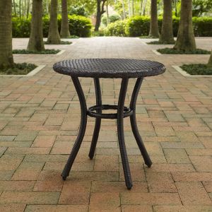 Crosley Furniture - Palm Harbor Outdoor Wicker Round Side Table in Brown - CO7217-BR