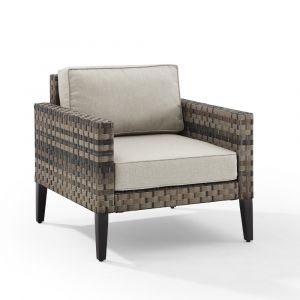 Crosley Furniture - Prescott Outdoor Wicker Armchair Taupe/Brown - KO70252BR-TE