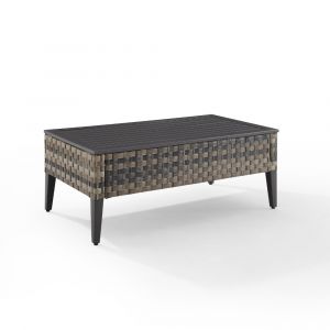 Crosley Furniture - Prescott Outdoor Wicker Coffee Table Brown - CO6225-BR