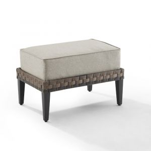 Crosley Furniture - Prescott Outdoor Wicker Ottoman Taupe/Brown - KO70253BR-TE
