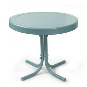 Crosley Furniture - Retro Metal Side Table in Caribbean Blue - CO1011A-BL