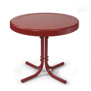 Crosley Furniture - Retro Metal Side Table in Coral Red - CO1011A-RE