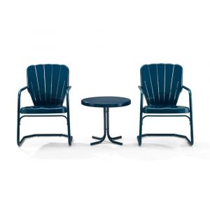 Crosley Furniture - Ridgeland 3 Piece Metal Conversation Seating Set - KO10012NV