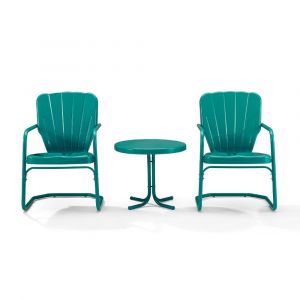 Crosley Furniture - Ridgeland 3 Piece Metal Conversation Seating Set - KO10012TU