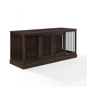 Crosley Furniture - Winslow Medium Credenza Dog Crate Dark Brown - CF4501-BR