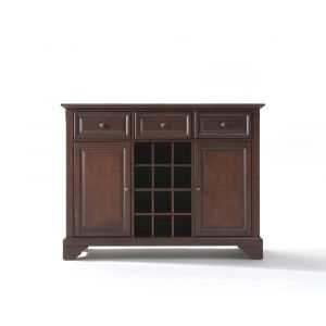 Crosley Furniture - LaFayette Buffet Server / Sideboard Cabinet with Wine Storage in Vintage Mahogany Finish - KF42001BMA