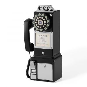 Crosley Radio - 1950S Payphone In Black - CR56-BK