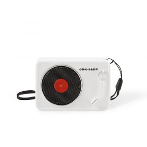 Crosley Radio - Mini Record Player Bluetooth Speaker In White - CR3029A-WH
