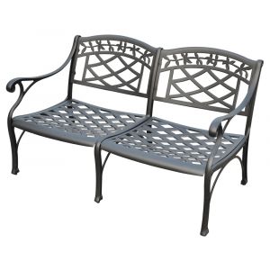 Crosley Furniture - Sedona Cast Aluminum Loveseat in Charcoal Black Finish - CO6104-BK
