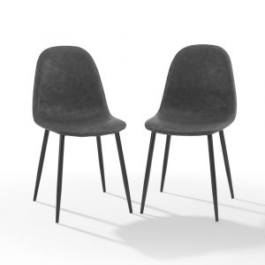 Crosley Furniture - Weston 2Pc Dining Chair Set Distressed Black/Matte Black - (Set of 2) - CF501619-BK