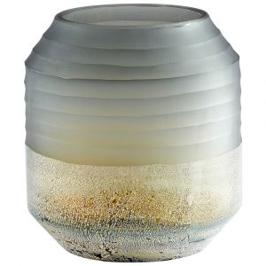 Cyan Design - Alchemy Vase in Grey and Guilded Silver - Small - 11102