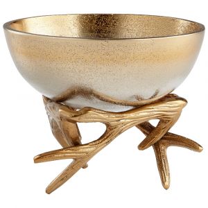 Cyan Design - Antler Anchored Bowl in Gold - Small - 08131