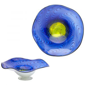 Cyan Design - Art Glass Bowl in Cobalt Blue - Medium - 04492