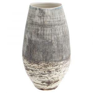 Cyan Design - Calypso Vase in Off White in Brown - Large - 11413
