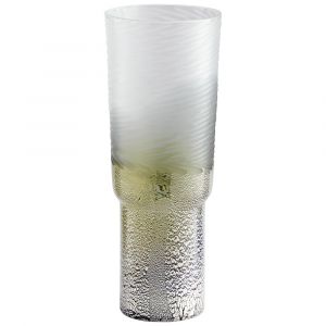 Cyan Design - Canyonland Vase in Clear and Guilded Silver - Short - 11097