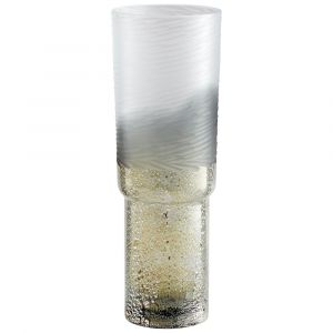 Cyan Design - Canyonland Vase in Clear and Guilded Silver - Tall - 11098