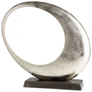Cyan Design - Clearly Through Sculpture in Raw Nickel - Medium - 08898
