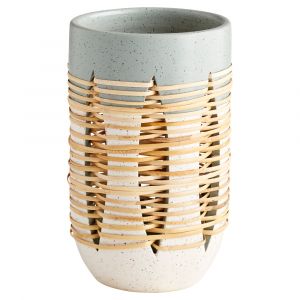 Cyan Design - Cresent Vase in Grey and Ivory - Large - 11128