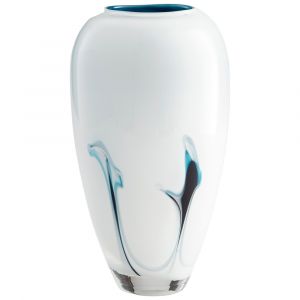 Cyan Design - Deep Sky Vase in Blue and White - Medium - 10445