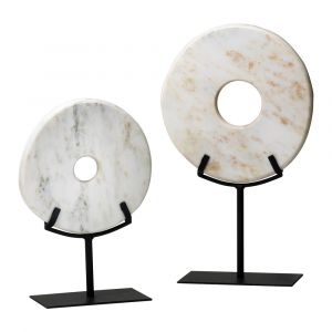 Cyan Design - Disk On Stand in White - Large - 02309