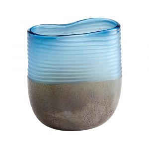 Cyan Design - Europa Vase in Blue and Iron Glaze - Small - 10343