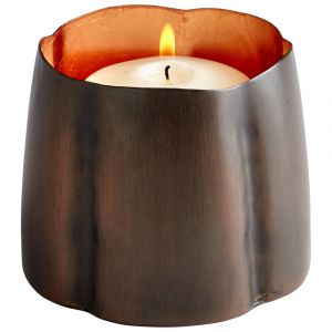 Cyan Design - Fortuna Candleholder in Antique Copper and Copper Leaf - Large - 07126 - CLOSEOUT
