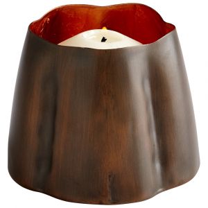 Cyan Design - Fortuna Candleholder in Antique Copper and Copper Leaf - Small - 07125 - CLOSEOUT