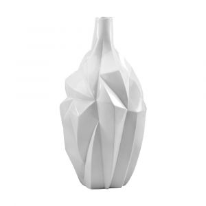 Cyan Design - Glacier Vase in Gloss White Glaze - Medium - 05000