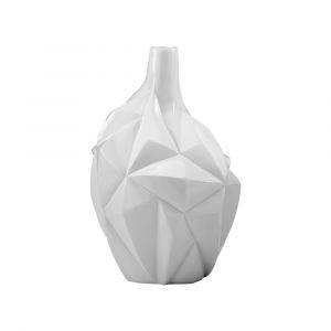 Cyan Design - Glacier Vase in Gloss White Glaze - Small - 05002