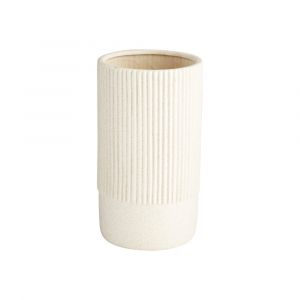 Cyan Design - Harmonica Vase in White - Medium - 11198