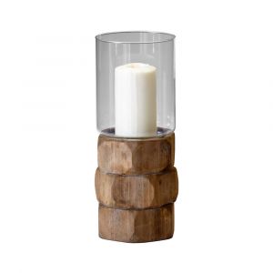 Cyan Design - Hex Nut Candleholder in Natural Wood - Medium - 04740