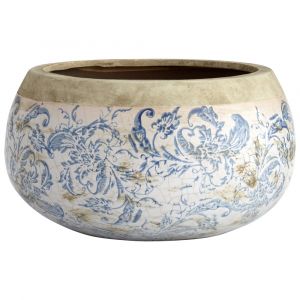 Cyan Design - Isela Planter in Blue and White - Large - 07407
