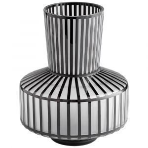 Cyan Design - Lined Up Vase in Black - Medium - 10875