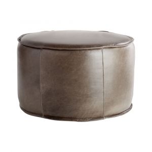 Cyan Design - Lusso in Round Pouf - Grey - 11448