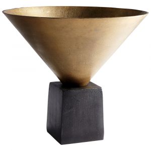 Cyan Design - Mega Vase in Black Bronze and Antique Brass - Medium - 08907