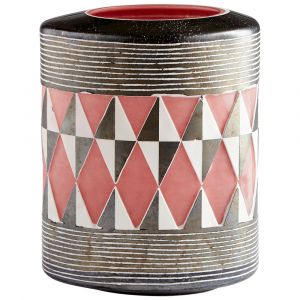 Cyan Design - Mesa Vase in Black and White - Small - 11105 - CLOSEOUT