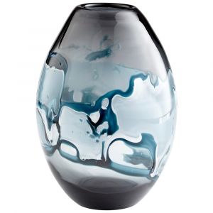 Cyan Design - Mescolare Vase in Blue and White - Large - 10463