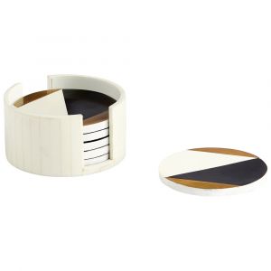 Cyan Design - Modametric Coasters in Black - Gold - White - 10653