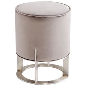 Cyan Design - Mr Winston Ottoman in Brushed Stainless Steel - 09593