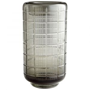Cyan Design - Off The Grid Vase in Smoke - Large - 08623