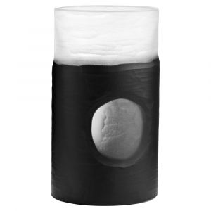 Cyan Design - Ominous Frost Vase Short in Clear and Black - 11256